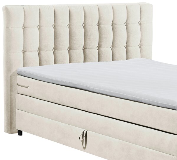 POSTEL BOXSPRING, 180/200 cm, krémová MID.YOU - Postele s úložným prostorem, Online Only