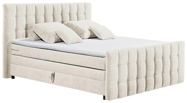 POSTEL BOXSPRING, 180/200 cm, krémová MID.YOU - Postele s úložným prostorem, Online Only