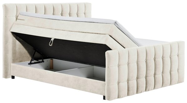 POSTEL BOXSPRING, 180/200 cm, krémová MID.YOU - Postele s úložným prostorem, Online Only
