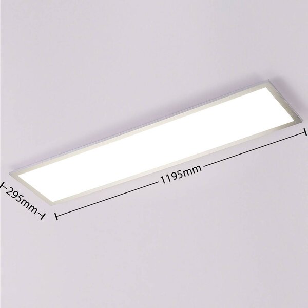 Arcchio LED panel Lysander, 32W, 119cm, stříbrný, stmívatelný, Hliník / šedá / zinek, Pracovna / kancelář, Hliník