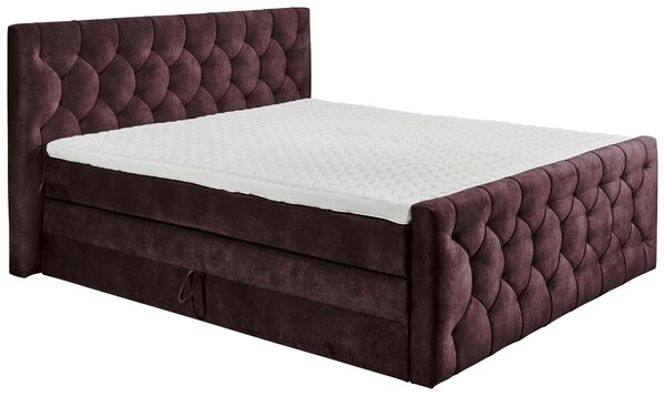 POSTEL BOXSPRING, 180/200 cm, lilková MID.YOU - Postele s úložným prostorem, Online Only