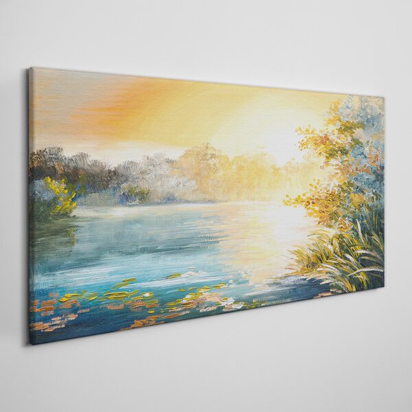 Obraz na plátně Obraz na plátně Abstrakce jezera příroda
