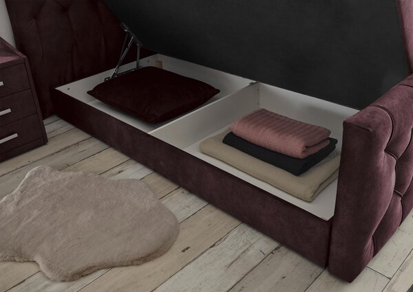 POSTEL BOXSPRING, 180/200 cm, lilková MID.YOU - Postele s úložným prostorem, Online Only