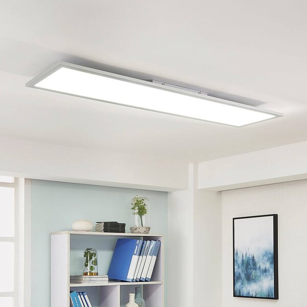 Arcchio LED panel Lysander, 32W, 119cm, stříbrný, stmívatelný, Hliník / šedá / zinek, Pracovna / kancelář, Hliník