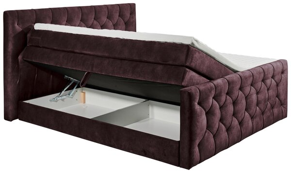 POSTEL BOXSPRING, 180/200 cm, lilková MID.YOU - Postele s úložným prostorem, Online Only