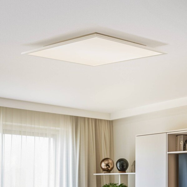Lindby LED panel Livel, 4000K, 62 cm x cm, stříbrný, kovový, Hliník / šedá / zinek, Kuchyň, Plast, Moderní