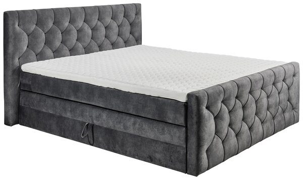 POSTEL BOXSPRING, 180/200 cm, antracitová MID.YOU - Postele s úložným prostorem, Online Only