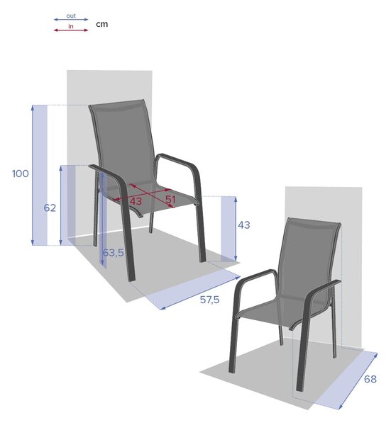 Zahradní stohovatelné křeslo Essentia