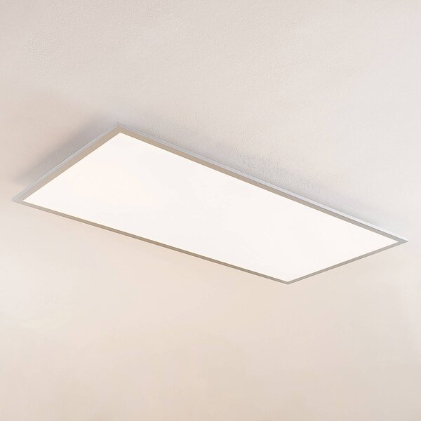 Lindby Zento LED panel, stmívatelná, stmívatelný, Hliník / šedá / zinek, Kuchyň, Plast, Moderní