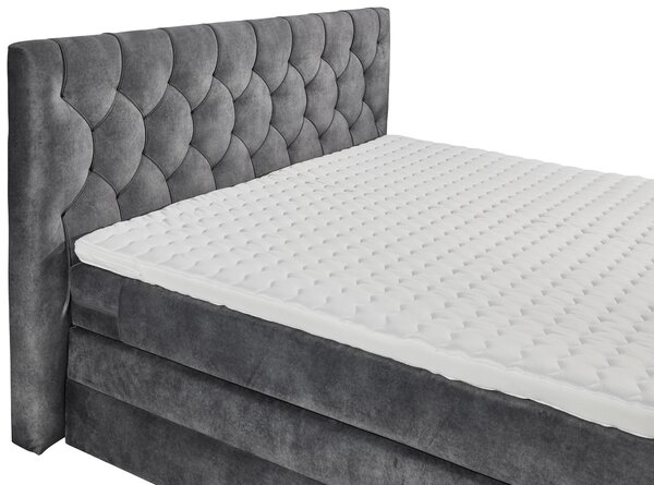 POSTEL BOXSPRING, 180/200 cm, antracitová MID.YOU - Postele s úložným prostorem, Online Only