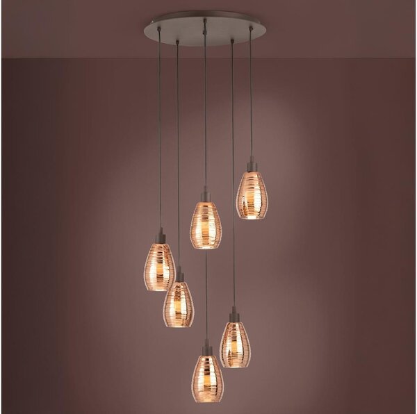 Eglo 39508 - Lustr na lanku SIRACUSA 6xE27/60W/230V