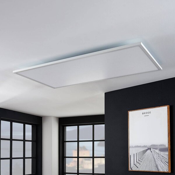 Arcchio LED panel Brenda, 120 x 60 cm, dálkové ovládání, stmívatelný, Bílá / opál, Obývací pokoj / jídelna, Moderní