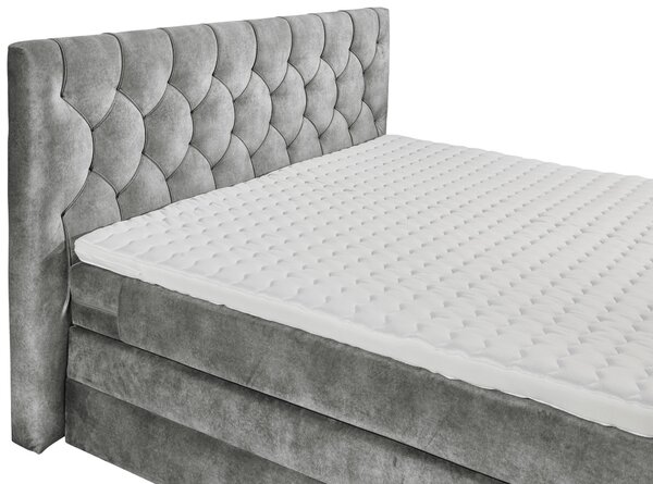 POSTEL BOXSPRING, 180/200 cm, šedá MID.YOU - Postele s úložným prostorem, Online Only