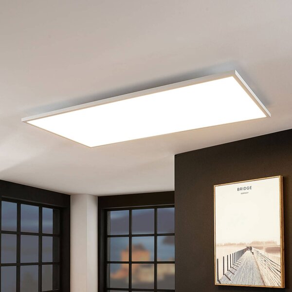 Arcchio LED panel Brenda, 120 x 60 cm, dálkové ovládání, stmívatelný, Bílá / opál, Obývací pokoj / jídelna, Moderní