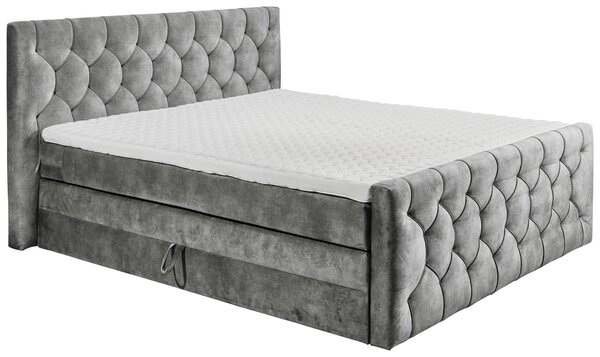 POSTEL BOXSPRING, 180/200 cm, šedá MID.YOU - Postele s úložným prostorem, Online Only