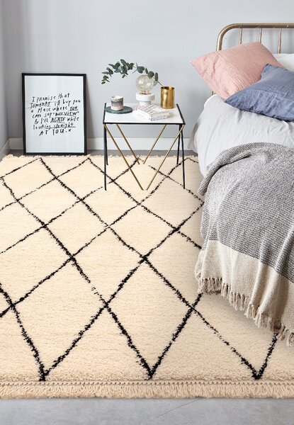Béžový koberec Lever Cream Diamond Rozměry: 120x170 cm
