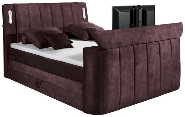 POSTEL BOXSPRING, 180/200 cm, lilková MID.YOU - Postele s úložným prostorem, Online Only