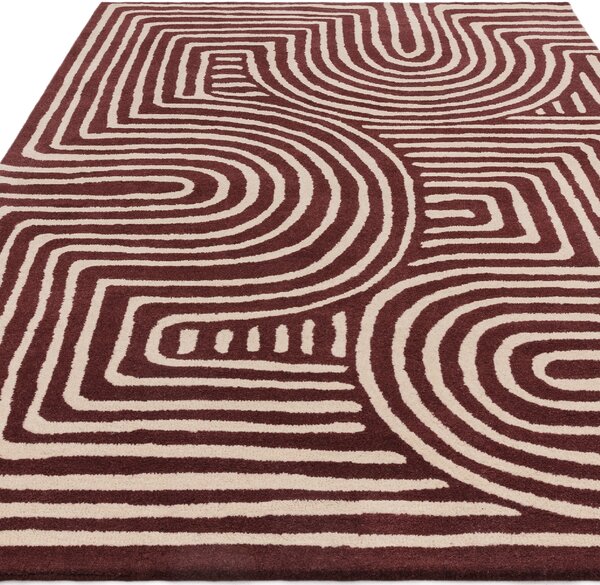 Tribeca Design Kusový koberec Jigsaw Curve Plum Rozměry: 200x290 cm