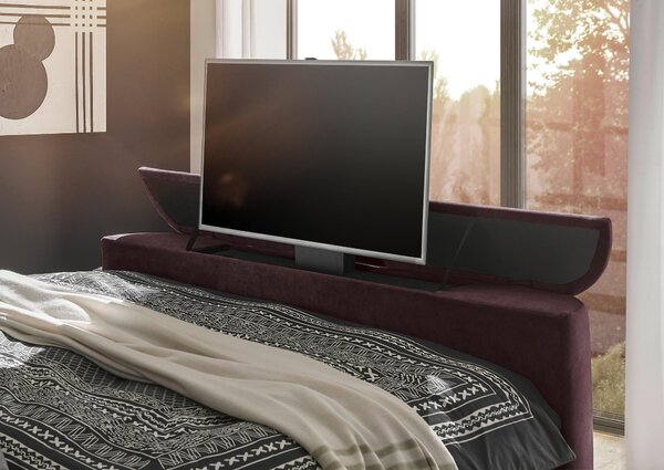 POSTEL BOXSPRING, 180/200 cm, lilková MID.YOU - Postele s úložným prostorem, Online Only