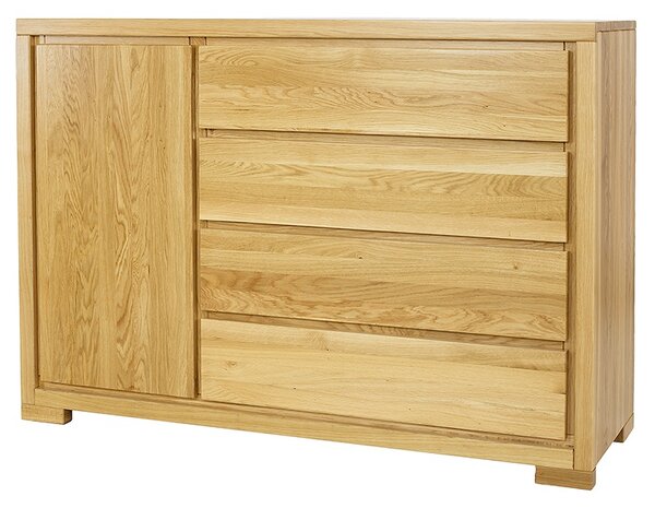 KD358 dřevěná komoda z dubu Drewmax (Kvalitní nábytek z dubového masivu)