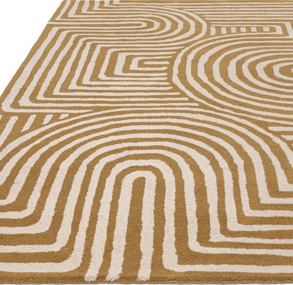 Tribeca Design Kusový koberec Jigsaw Curve Ochre Rozměry: 120x170 cm