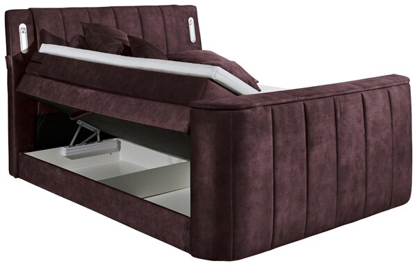 POSTEL BOXSPRING, 180/200 cm, lilková MID.YOU - Postele s úložným prostorem, Online Only