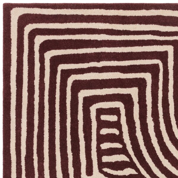 Tribeca Design Kusový koberec Jigsaw Curve Plum Rozměry: 200x290 cm