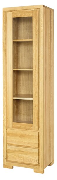 KW351 dřevěná skříň knihovna z dubu Drewmax (Kvalitní nábytek z dubového masivu)