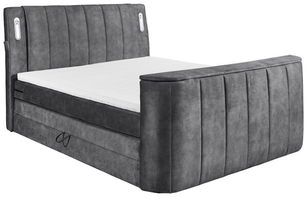 POSTEL BOXSPRING, 180/200 cm, antracitová MID.YOU - Postele s úložným prostorem, Online Only