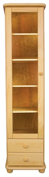 KW131 dřevěná vitrína z masivní borovice Drewmax (Kvalitní nábytek z borovicového masivu)