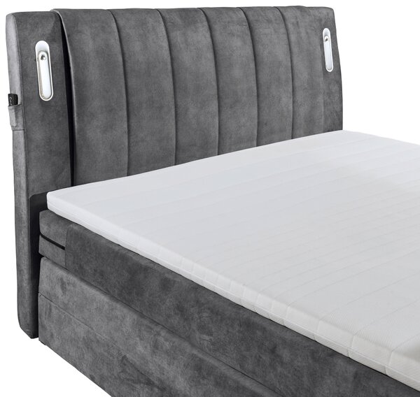 POSTEL BOXSPRING, 180/200 cm, antracitová MID.YOU - Postele s úložným prostorem, Online Only