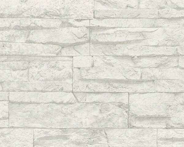 A.S. Création | Vliesová tapeta na zeď Elements 7071-61 | 0,53 x 10,05 m | bílá, šedá