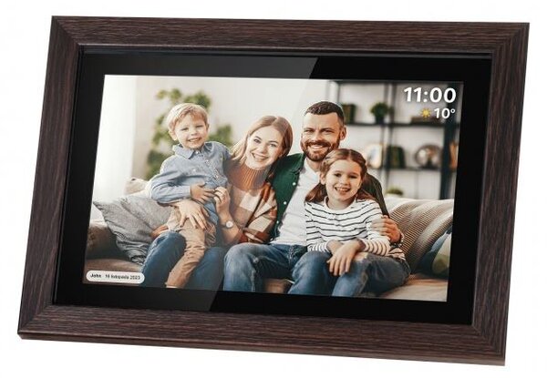 Digitální fotorámeček Kruger&Matz FRAMEO Wi-Fi 10,1"dřevěný rám