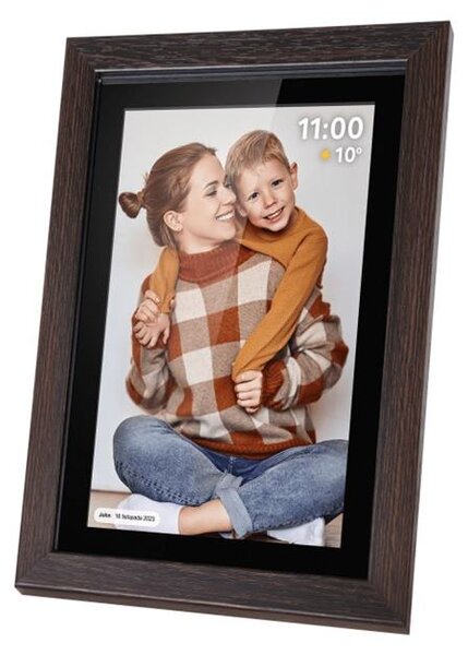 Digitální fotorámeček Kruger&Matz FRAMEO Wi-Fi 10,1"dřevěný rám