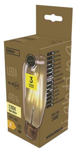 Emos lighting LED žárovka Vintage ST64 4W E27 teplá bílá+