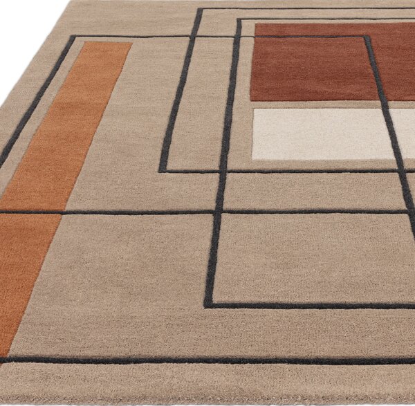 Tribeca Design Kusový koberec Jigsaw Outline Terracotta Rozměry: 120x170 cm