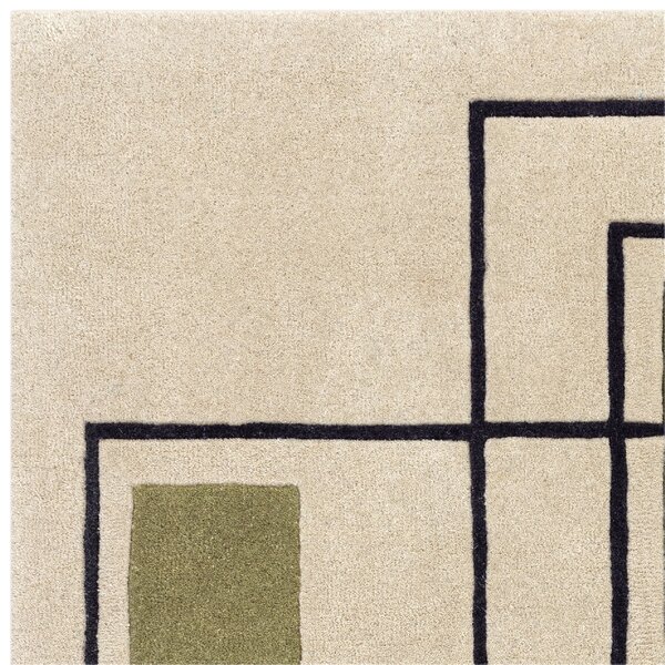 Tribeca Design Kusový koberec Jigsaw Outline Khaki Rozměry: 120x170 cm
