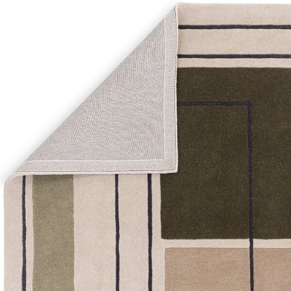 Tribeca Design Kusový koberec Jigsaw Outline Khaki Rozměry: 120x170 cm
