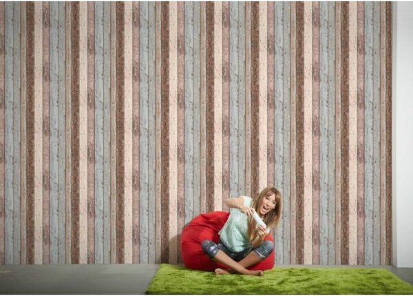 A.S. Création | Vliesová tapeta na zeď Elements 8550-39 | 0,53 x 10,05 m | modrá, béžová, hnědá, šedá