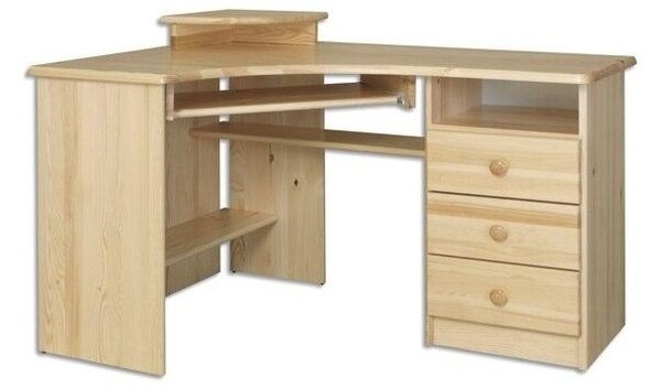 BR107 dřevěný psací stůl z masivní borovice Drewmax (Kvalitní nábytek z borovicového masivu)