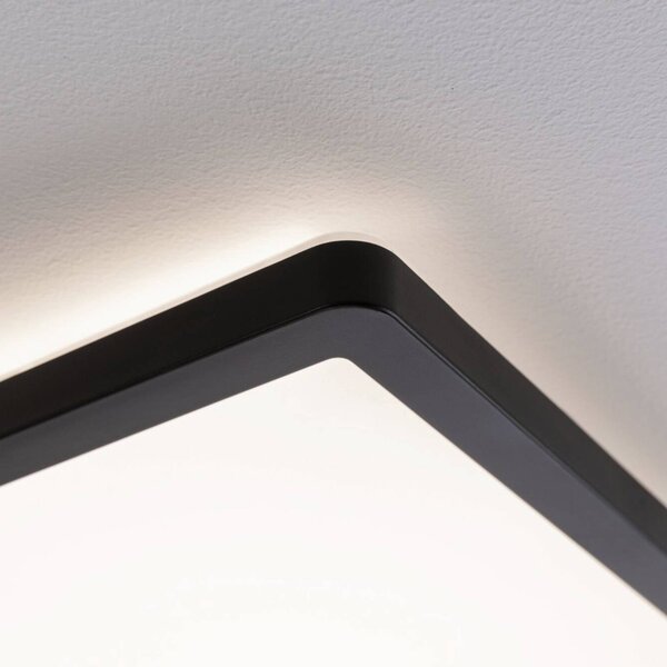 Paulmann Atria Shine Panel on/off černý 830 29x29, Černá, Obývací pokoj / jídelna, Plast, Moderní