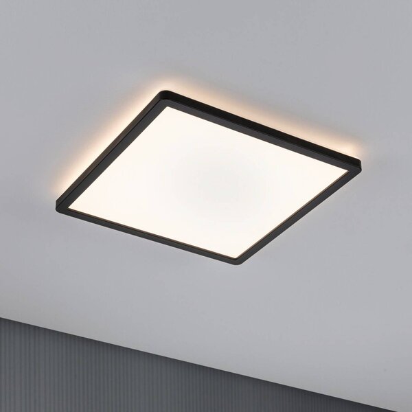 Paulmann Atria Shine Panel on/off černý 830 29x29, Černá, Obývací pokoj / jídelna, Plast, Moderní