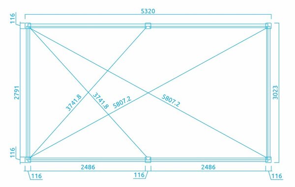 Rojaplast | Bioklimatická pergola INTRO NEO 5,3x3 m, hliník/ocel - volně stojící | 11640705