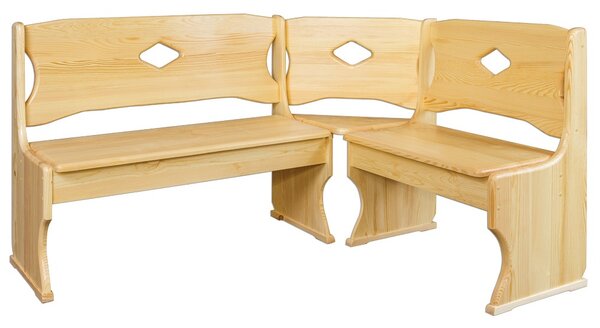 NR103 jídelní rohová lavice masiv borovice Drewmax (Kvalitní nábytek z borovicového masivu)