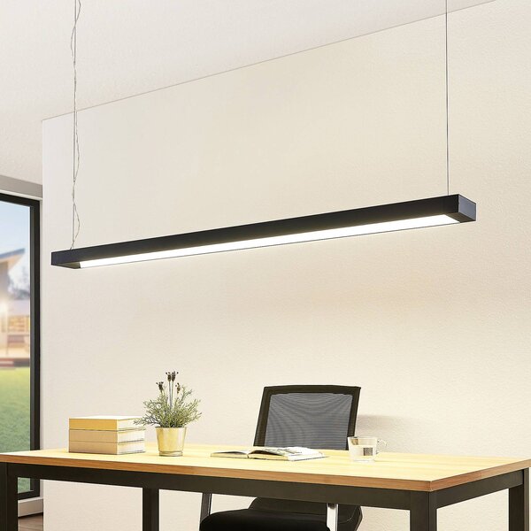 Arcchio LED závěsné svítidlo Cuna, černá, 162 cm, kov, Černá, Pracovna / kancelář, Hliník, Moderní