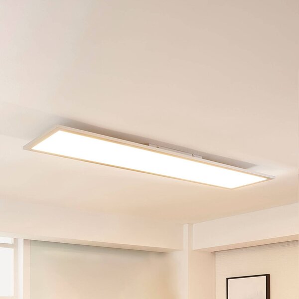 Arcchio LED panel Lysander, 50W, 119cm, stříbrný, stmívatelný, Hliník / šedá / zinek, Pracovna / kancelář, Hliník
