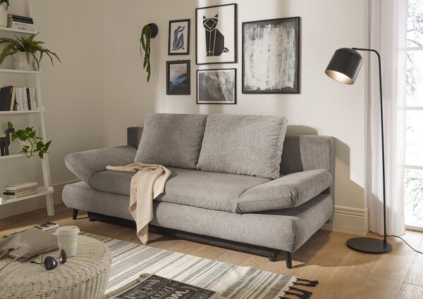 ROZKLÁDACÍ POHOVKA, textil, kompozitní dřevo, šedohnědá MID.YOU - Rozkládací pohovky, Online Only