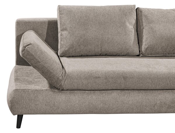 ROZKLÁDACÍ POHOVKA, textil, kompozitní dřevo, šedohnědá MID.YOU - Rozkládací pohovky, Online Only