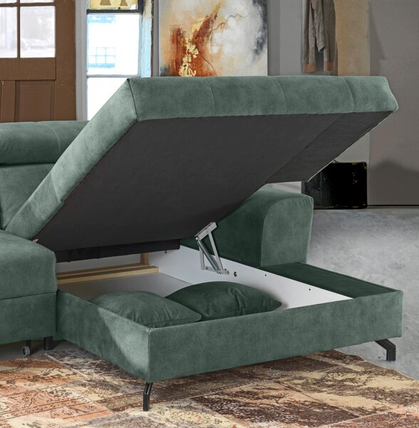 ROHOVÁ SEDAČKA, textil, mátově zelená Carryhome - Sedací soupravy, Online Only