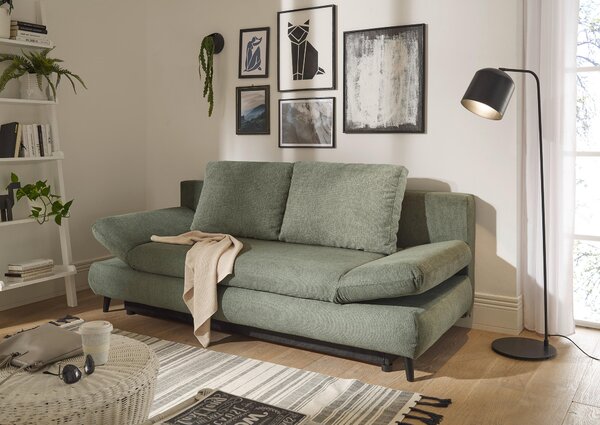 ROZKLÁDACÍ POHOVKA, textil, kompozitní dřevo, zelená MID.YOU - Rozkládací pohovky, Online Only